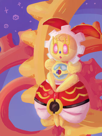 Magearna Pokeball digital painting